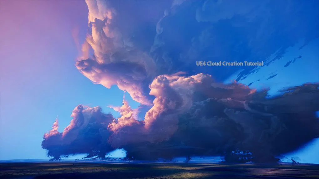 UE4游戏动态天空云场景纹理材质实例制作视频教程 UE4 Cloud Creation Tutorial