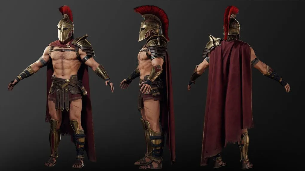 斯巴达勇士古希腊战士角色Unreal游戏素材 Spartan Hoplite - Game Ready
