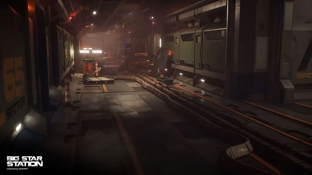 大型空间站飞船机库环境场景Unreal Engine游戏素材 Big Star Station LUMEN