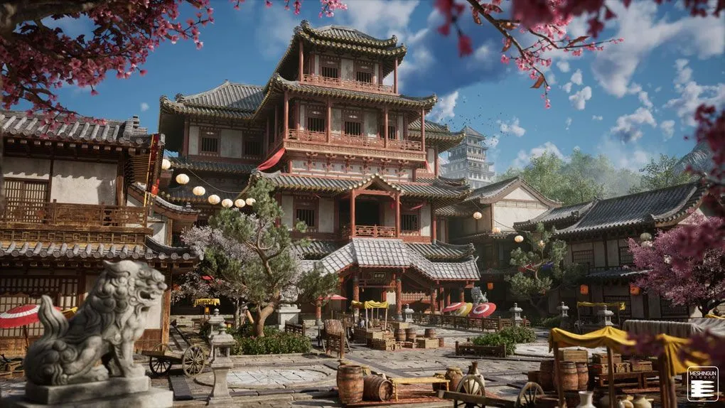 日本封建时代建筑景观环境场景Unreal Engine游戏素材资源 Feudal Japan Megapack