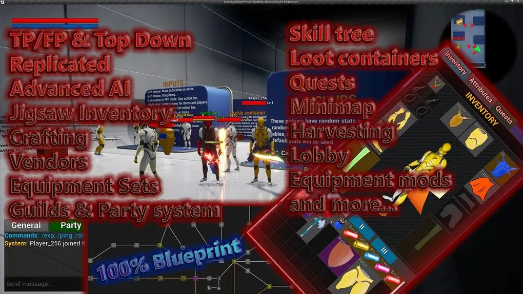 多人动作RPG蓝图Unreal Engine游戏素材资源 Action RPG Multiplayer Starter Template