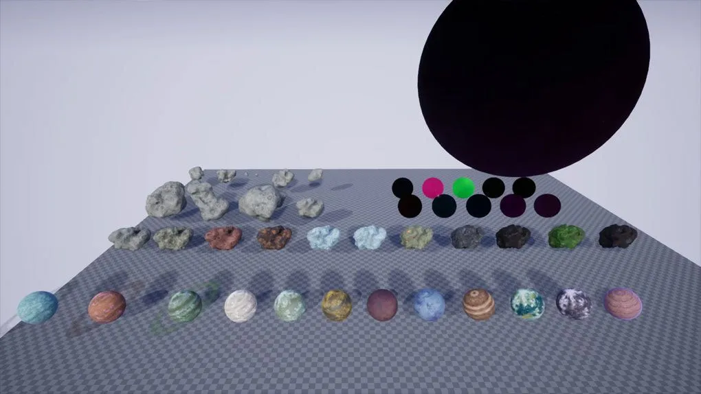 10组小行星模型与贴图Unreal Engine游戏素材资源 Asteroids Planet
