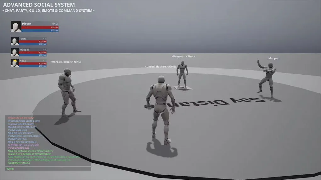 构建强大命令高级社交系统Unreal Engine游戏素材资源 Advanced Social System