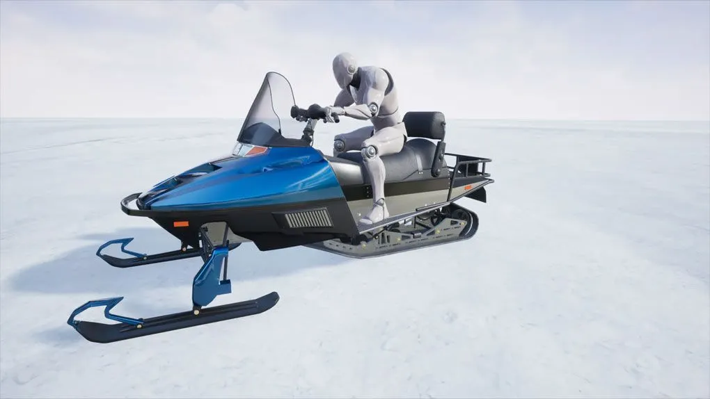 多人雪地艇完全装配动画Unreal Engine游戏素材资源 MULTIPLAYER READY : SNOWMOBILE