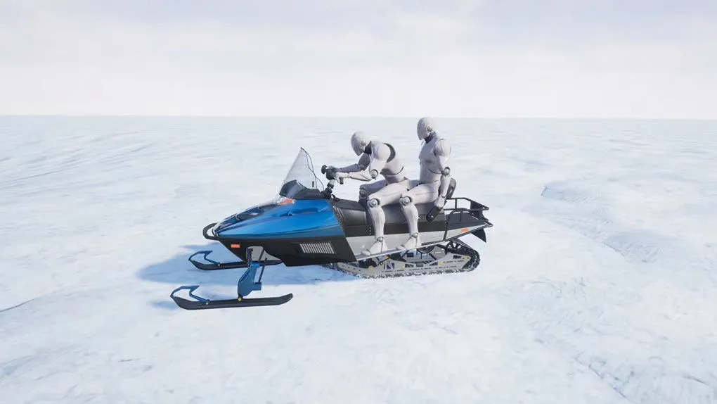 多人雪地艇完全装配动画Unreal Engine游戏素材资源 MULTIPLAYER READY : SNOWMOBILE