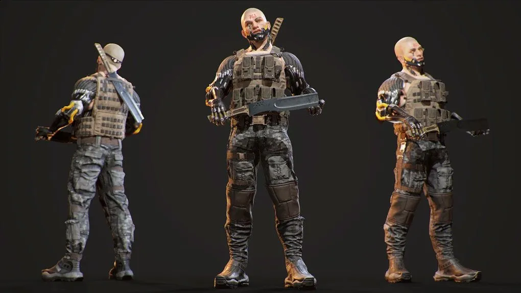 生化雇佣兵人物角色UE游戏素材 Cyborg Mercenary