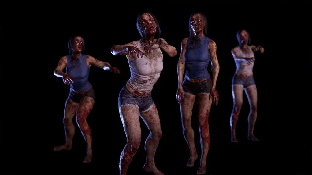 僵尸女孩人物角色UE游戏素材 Zombie Girl B