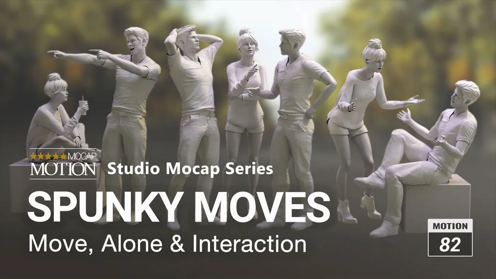 82组年轻人生活角色专业动作模拟动画UE游戏素材 ActorCore Spunky Moves