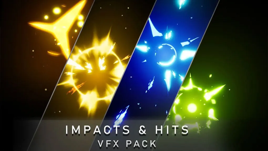 150组冲击撞击爆炸特效包UE游戏素材 150 Impacts and Hits VFX Pack