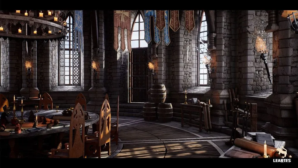 中世纪城堡内部环境场景UE游戏素材 Medieval Castle Interior + ULAT