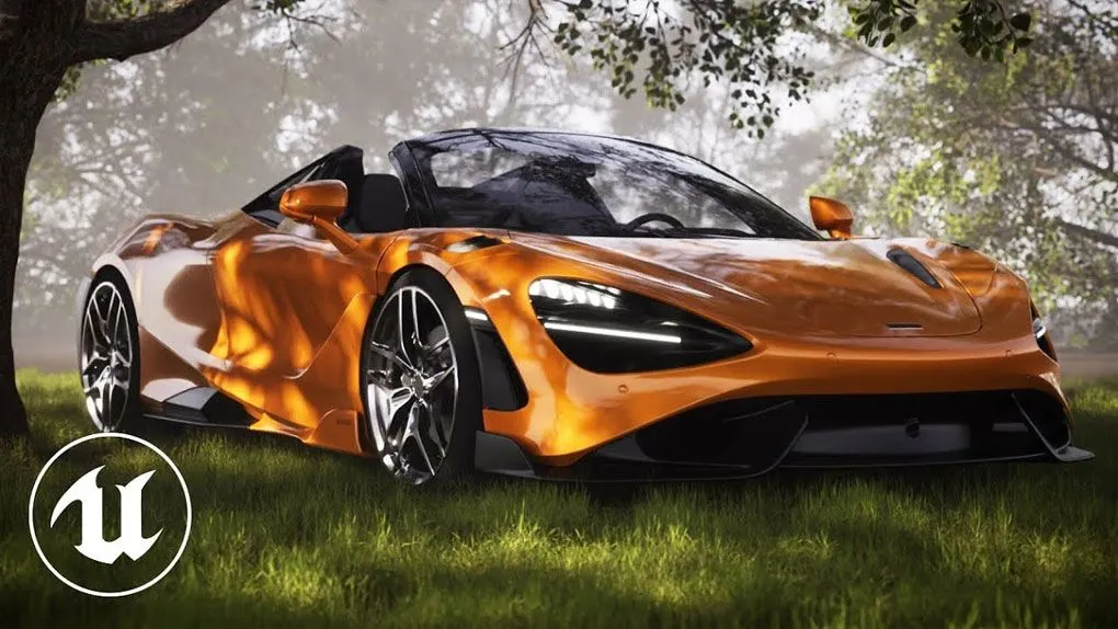 UE5虚幻引擎汽车3D场景渲染技术训练视频教程 Unreal Engine 5: Easy Car Render in Forest