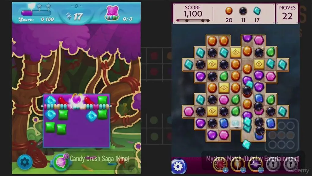 Unity拼图连连游戏实例制作训练视频教程 Make a Match-Three Puzzle Game in Unity