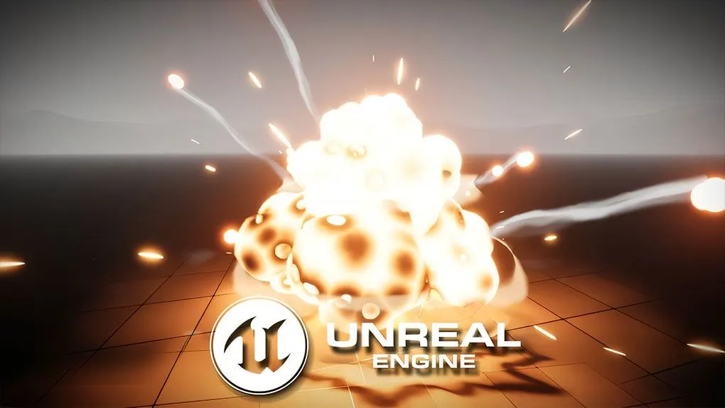 UE5虚幻引擎爆炸视觉特效制作视频教程 Unreal Engine 5 - VFX for Games - Stylized Explosion