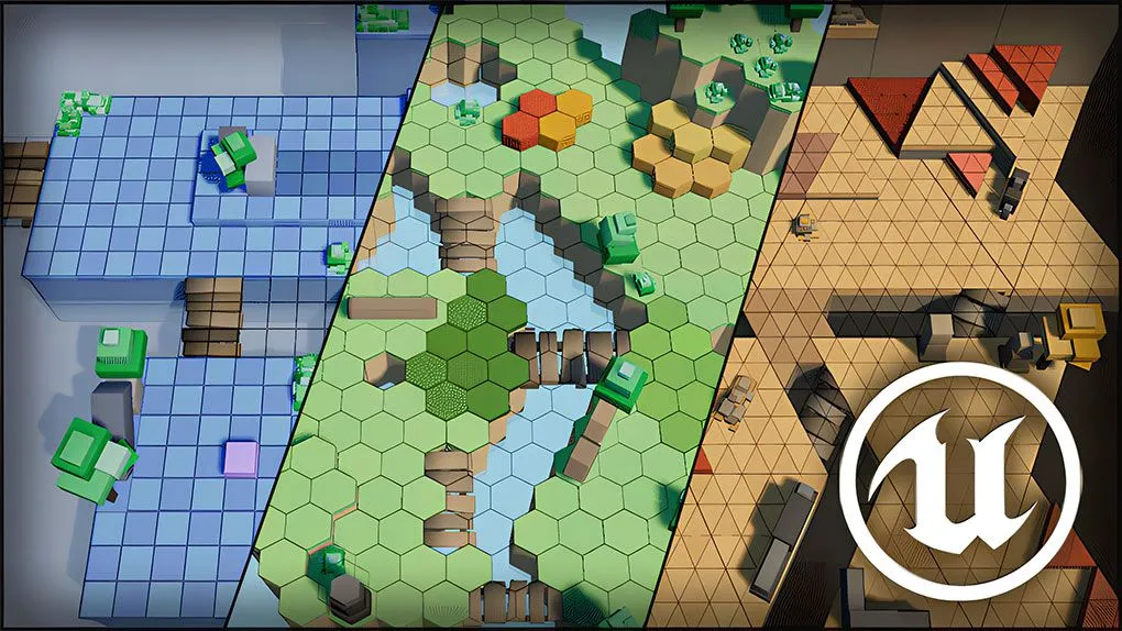 UE5虚幻引擎回合制战术游戏蓝图制作流程视频教程 Turn-Based Tactical Combat On Grid - Unreal Engine Blueprint