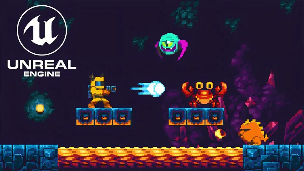 UE5虚幻引擎中Paper 2D动作游戏制作流程视频教程 Make a 2D Action Platformer in Unreal Engine 5