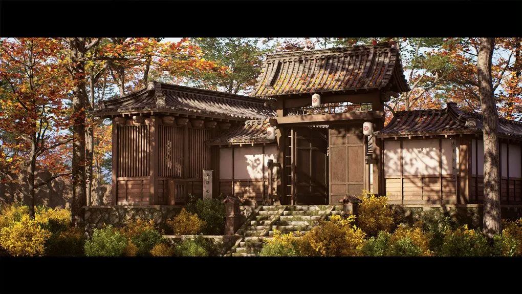 日式庭院建筑游戏环境艺术场景完整制作流程视频教程 Japanese 3D Environment - In-Depth Tutorial Course