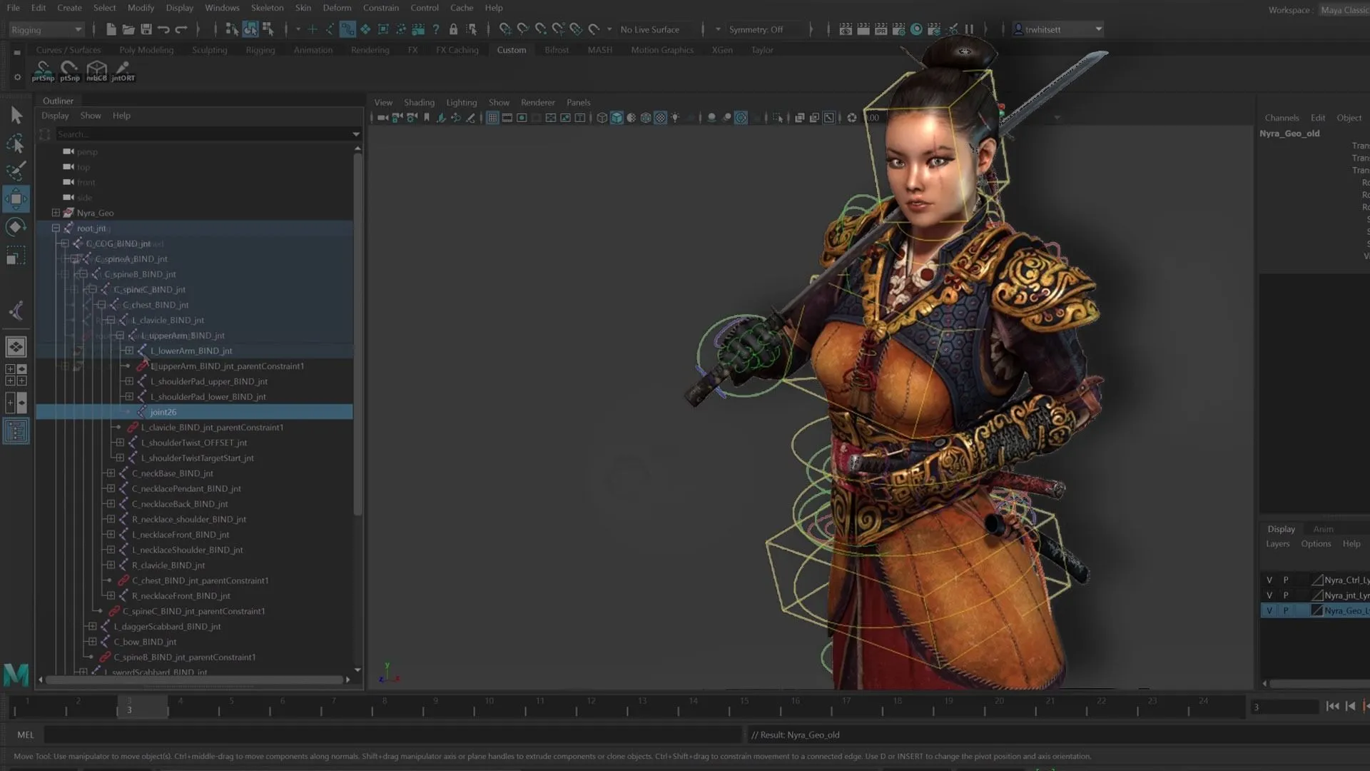 Maya游戏角色骨骼绑定装配核心技术训练频教程