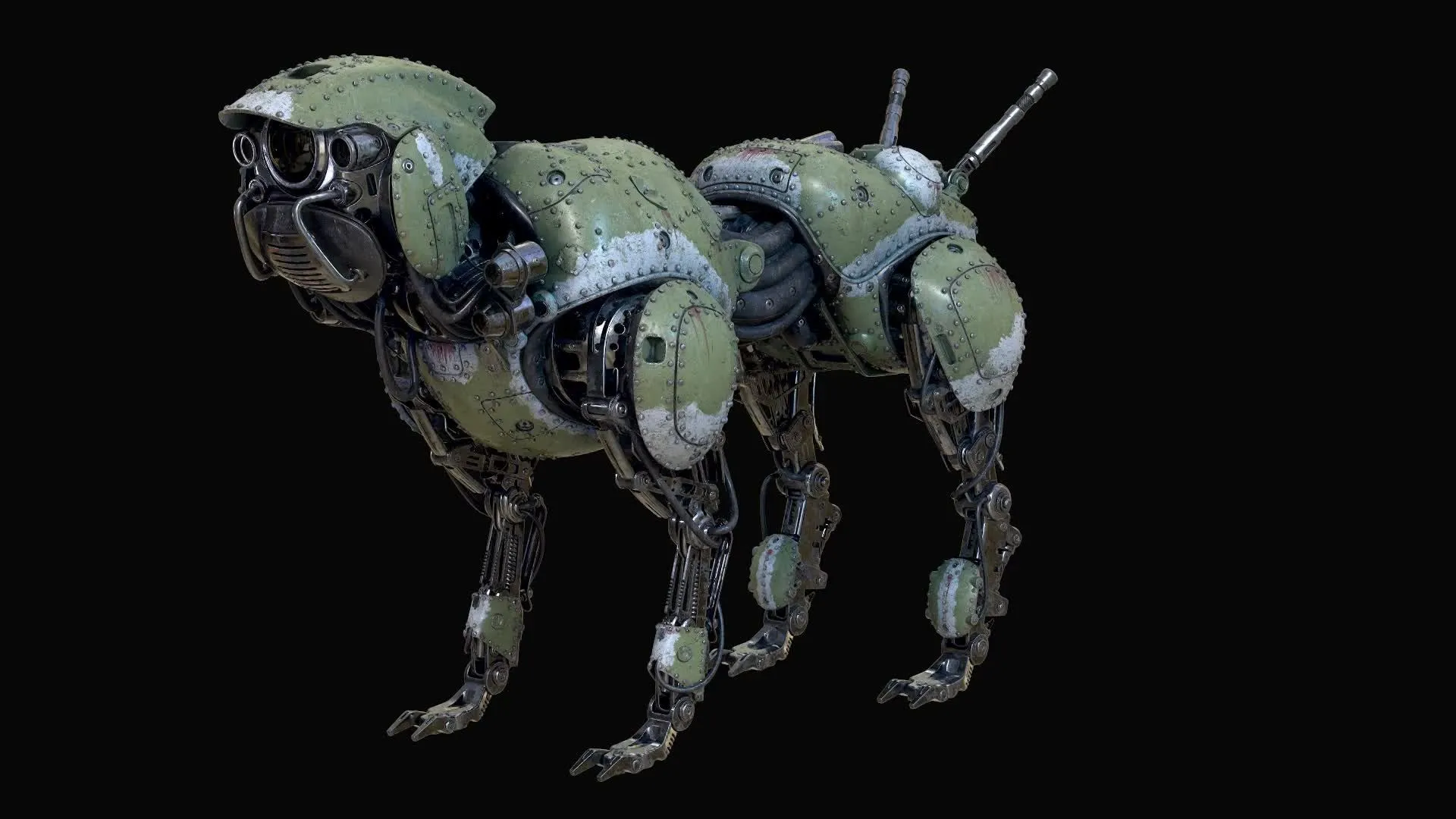 超精细机械狗建模与纹理设计完整制作流程视频教程