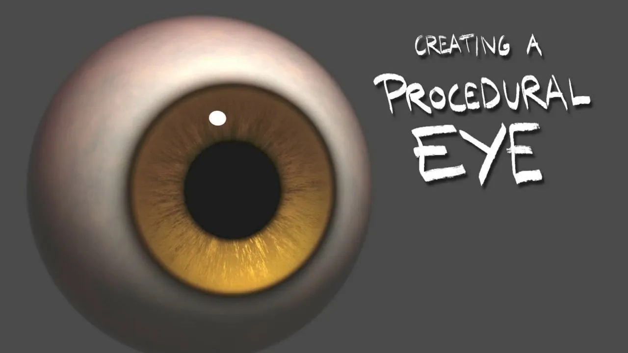 Maya眼睛虹膜瞳孔程序节点实例制作视频教程 Creating a Procedural Eye in Maya