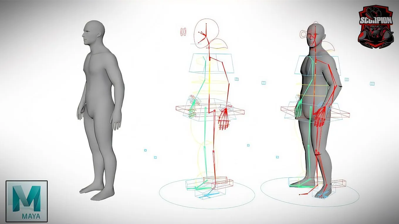 Maya人物角色快速绑定动画进阶技术训练视频教程