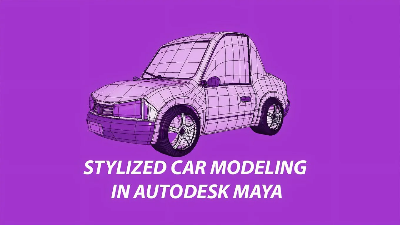 Maya汽车造型建模设计实例制作训练视频教程 Stylized Car Modeling In Autodesk Maya