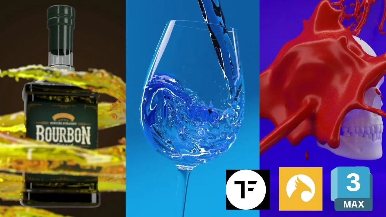 3DsMax与Pheonix FD液体仿真特效VFX大师班视频教程 Pheonix Fd Liquid Simulation Masterclass