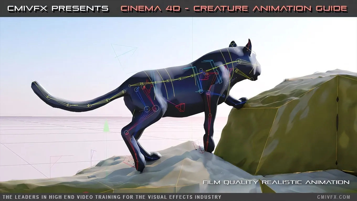 C4D动物动画高级技术训练视频教程 cmiVFX Cinema 4D Creature Animation