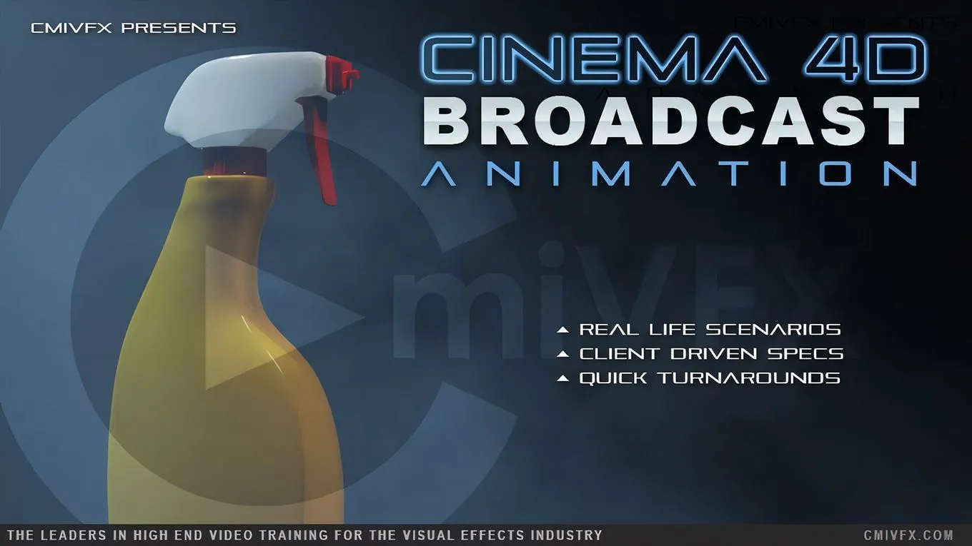 C4D电视包装商业动画训练视频教程 cmiVFX Cinema 4D Broadcast Commercial Animation