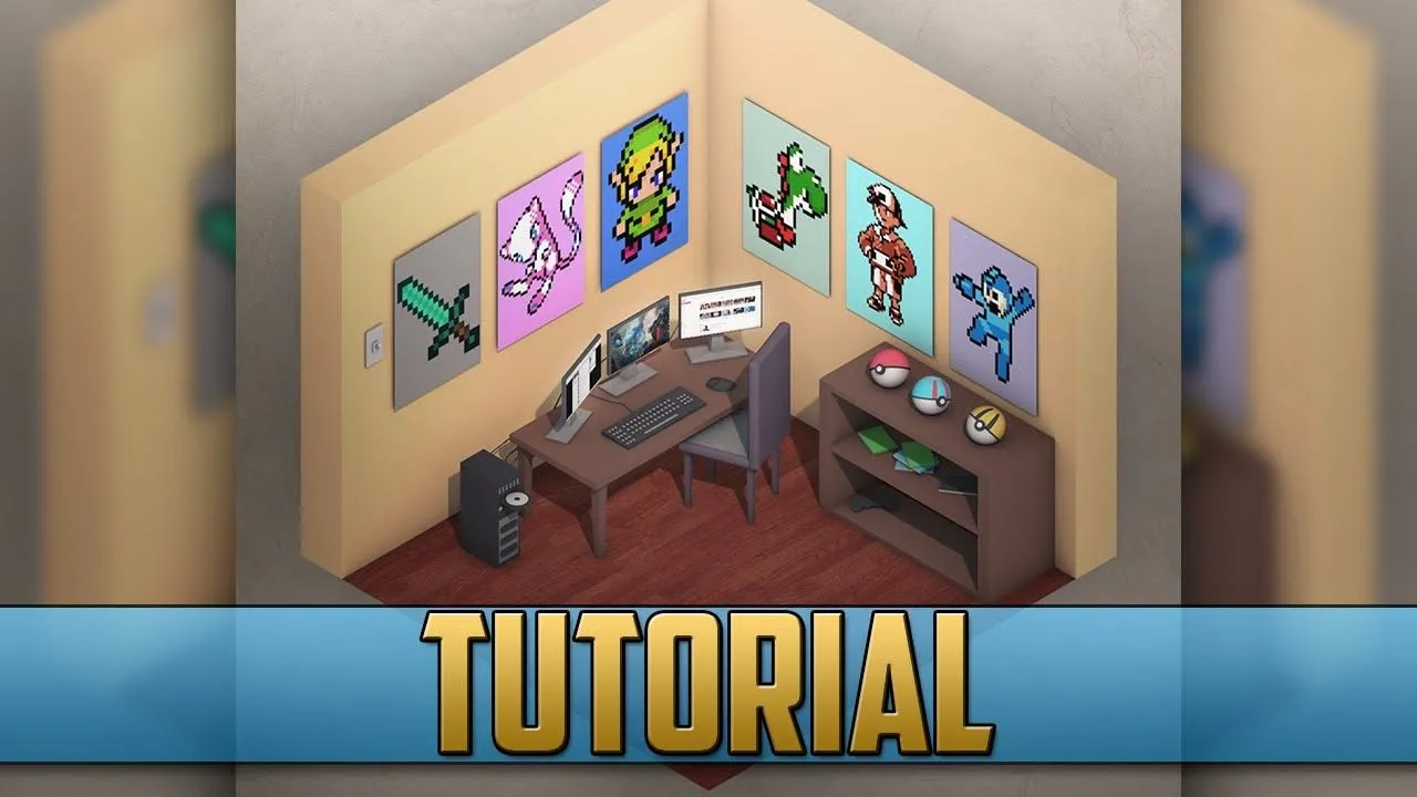 C4D基本等长空间制作视频教程 Basic Isometric Room Cinema 4D Tutorial