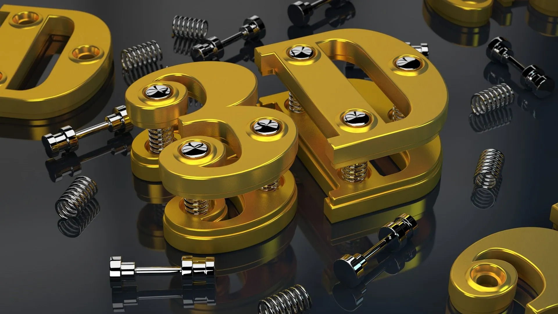 C4D金属质感3D文字制作视频教程 Create a 3D 3D Text Scene C4D Tutorial