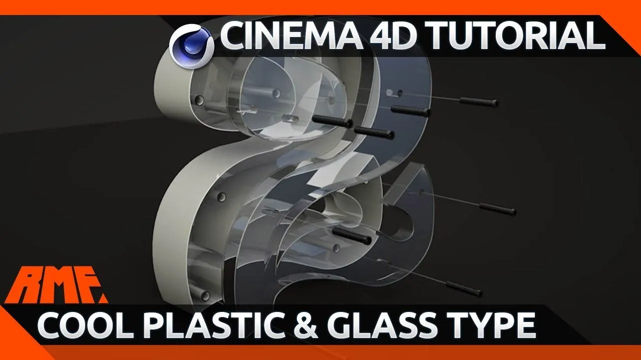 C4D很酷的塑料和玻璃模型制作视频教程 Create a cool looking Plastic and Glass Type Cinema 4D Tutorial