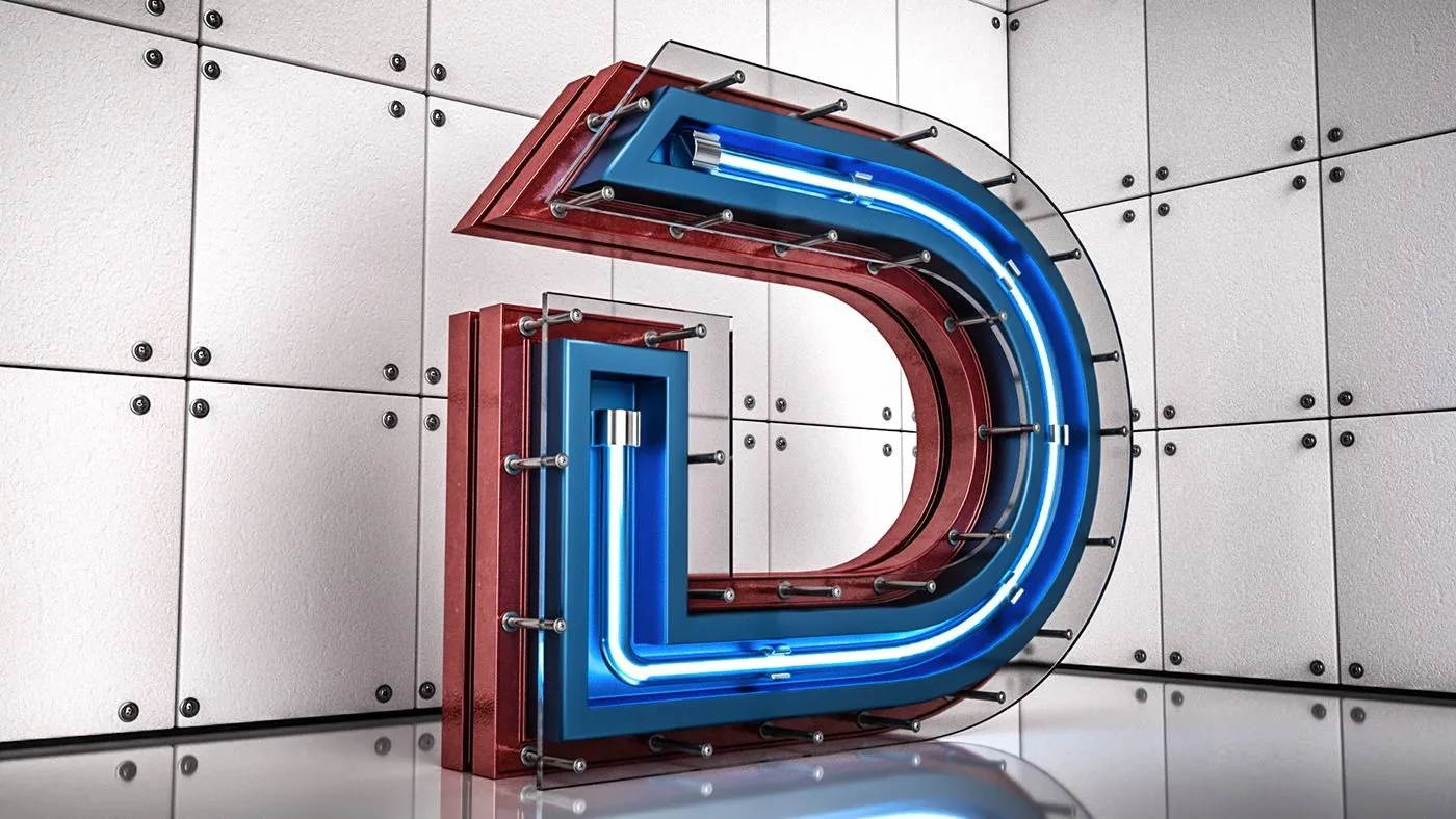 C4D创意很酷的字母模型材质制作视频教程 Make a nice typo Cinema 4D Tutorial