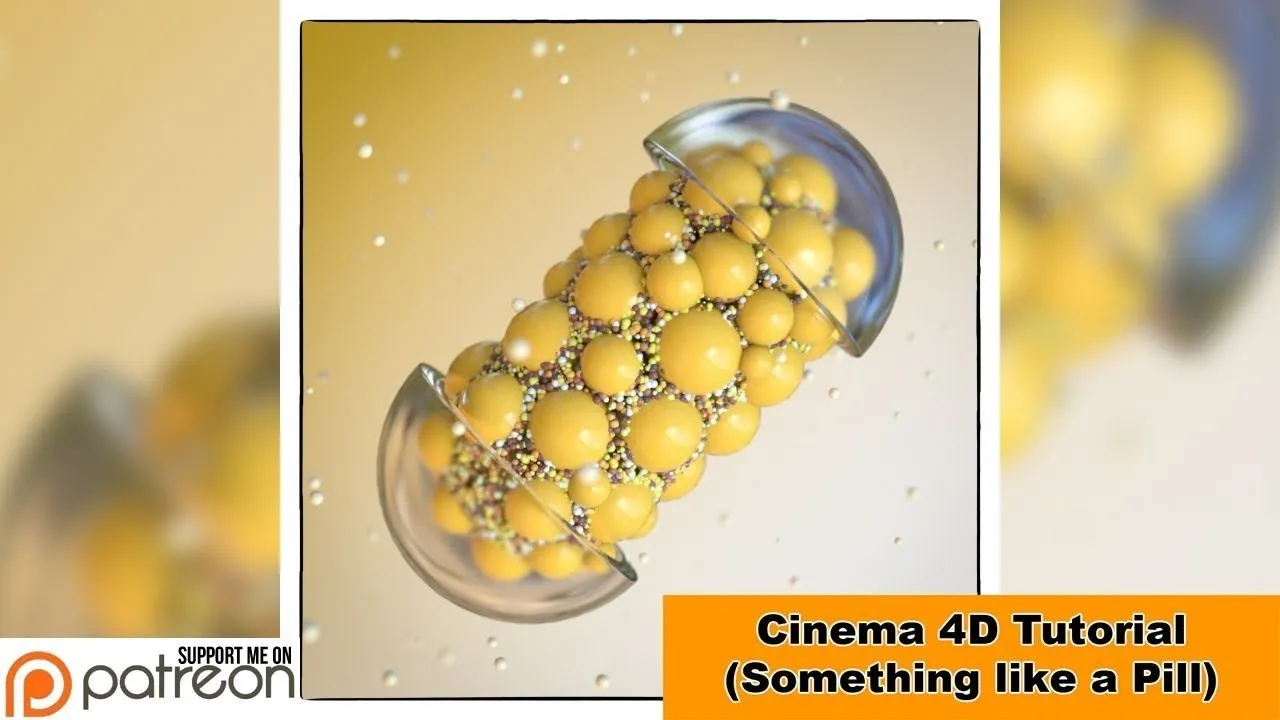 C4D胶囊模型材质制作视频教程 Something like a Pill Cinema 4D Tutorial