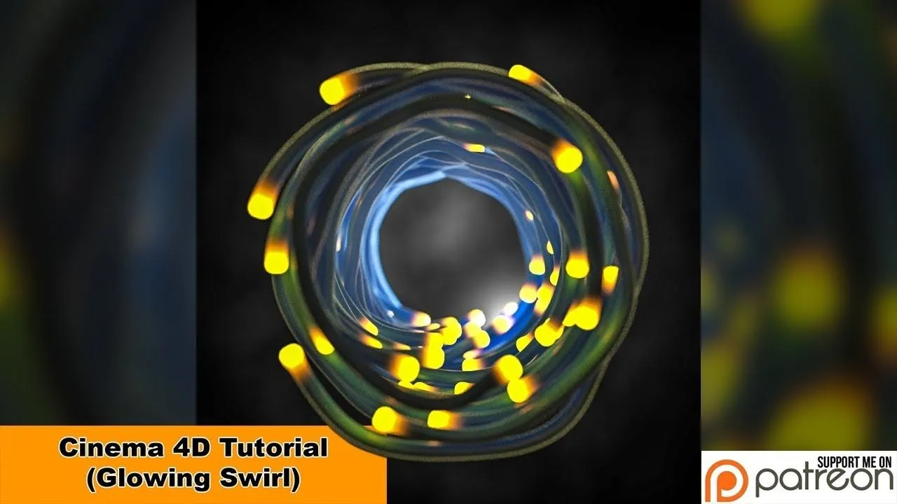 C4D发光的漩涡制作视频教程 Glowing Swirl Cinema 4D Tutorial