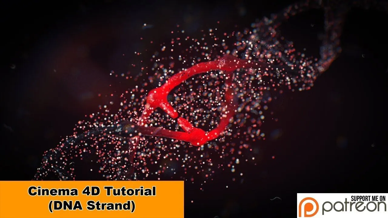 C4D制作DNA粒子效果视频教程 DNA Strand Cinema 4D Tutorial
