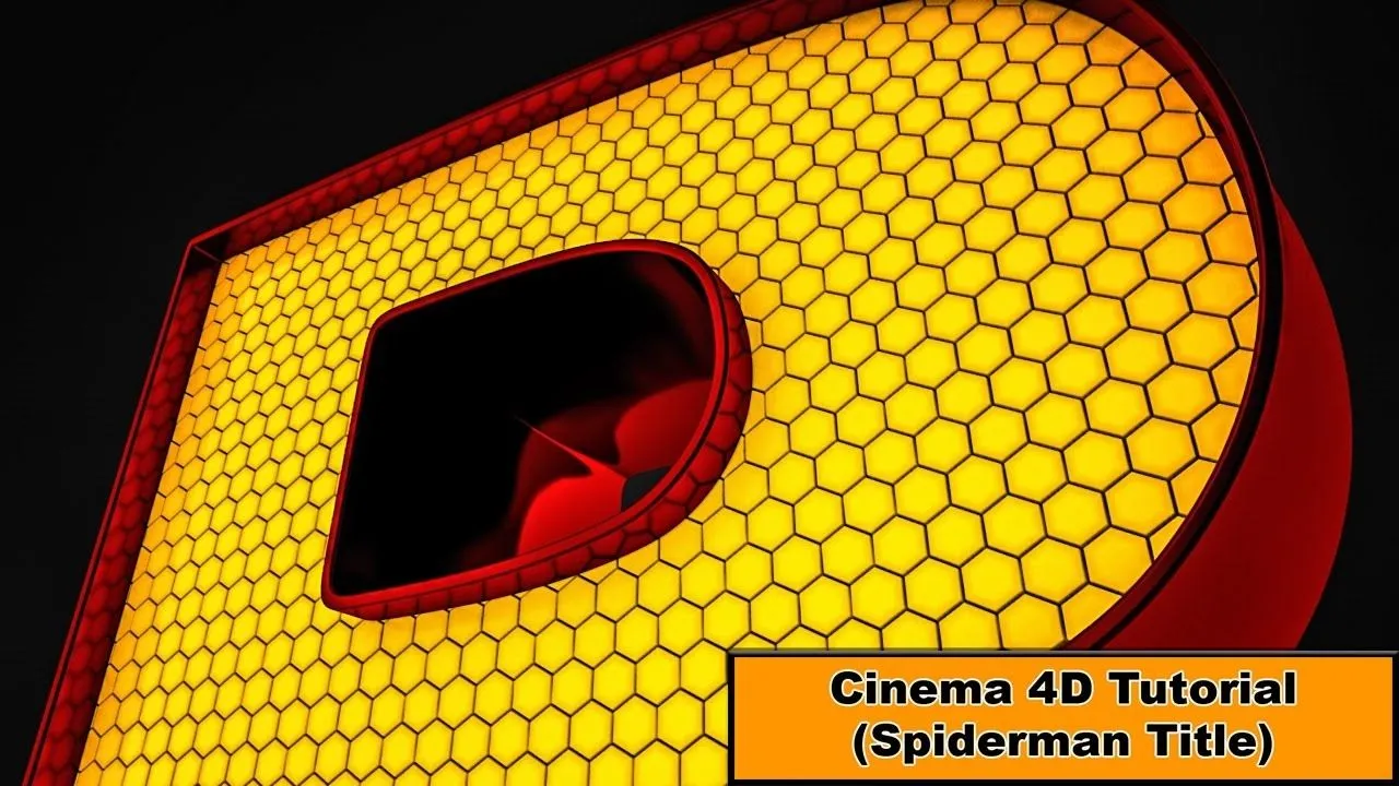 C4D蜘蛛侠纹理文字建模材质渲染视频教程 Spiderman Title Cinema 4D Tutorial