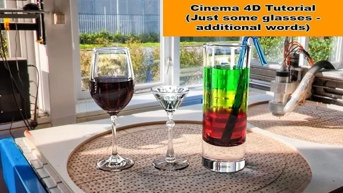 C4D饮料红酒玻璃杯建模材质渲染视频教程 Just some glasses Cinema 4D Tutorial