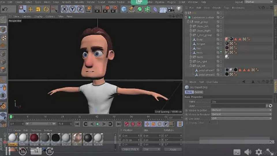 C4D卡通角色骨骼动画技术训练视频教程