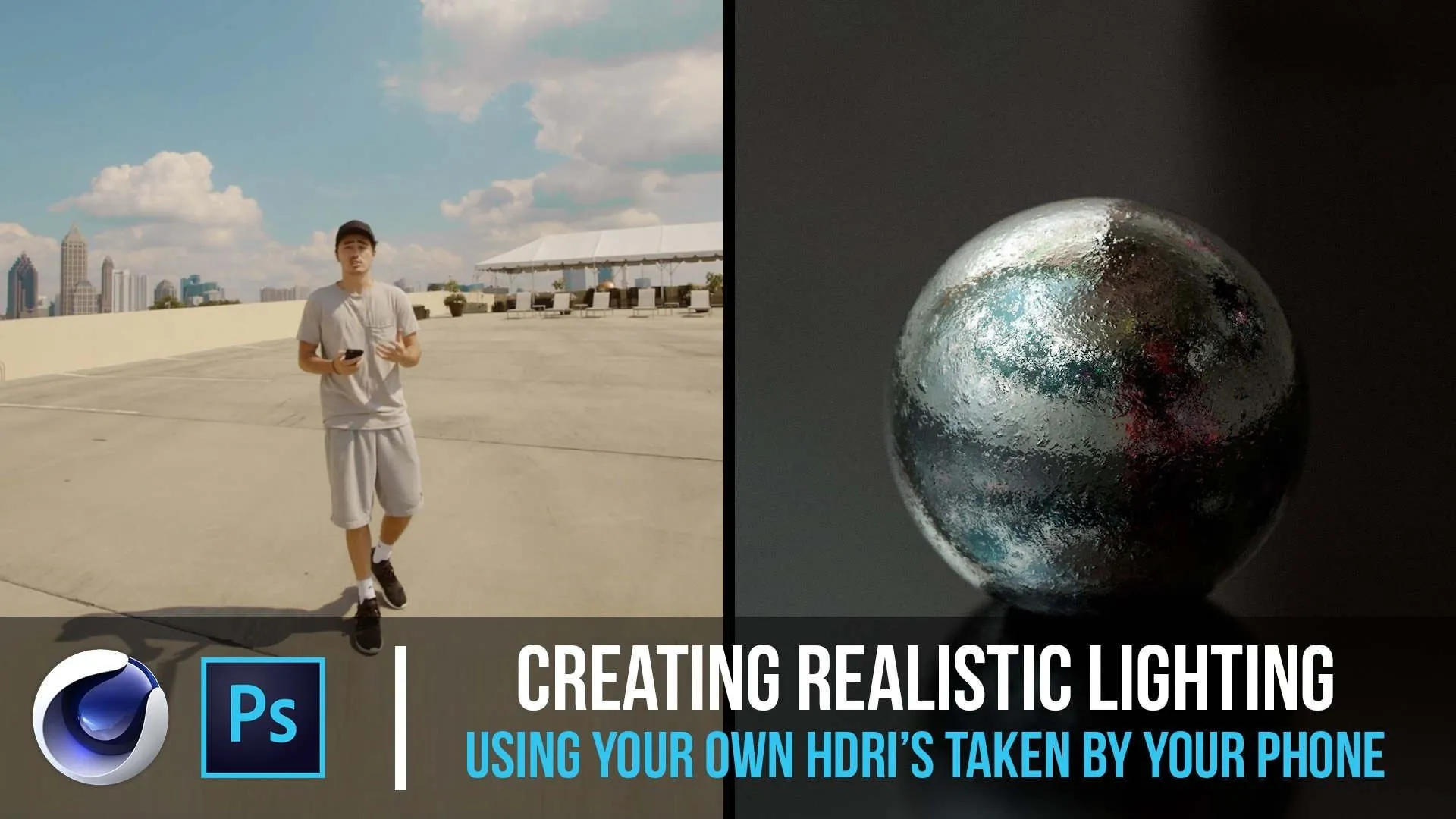 C4D中HDRIs逼真全景环境灯光照明技术视频教程