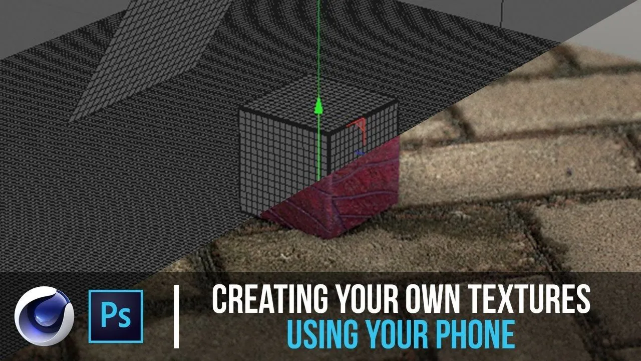 C4D使用手机拍摄真实照片制作纹理贴图视频教程
