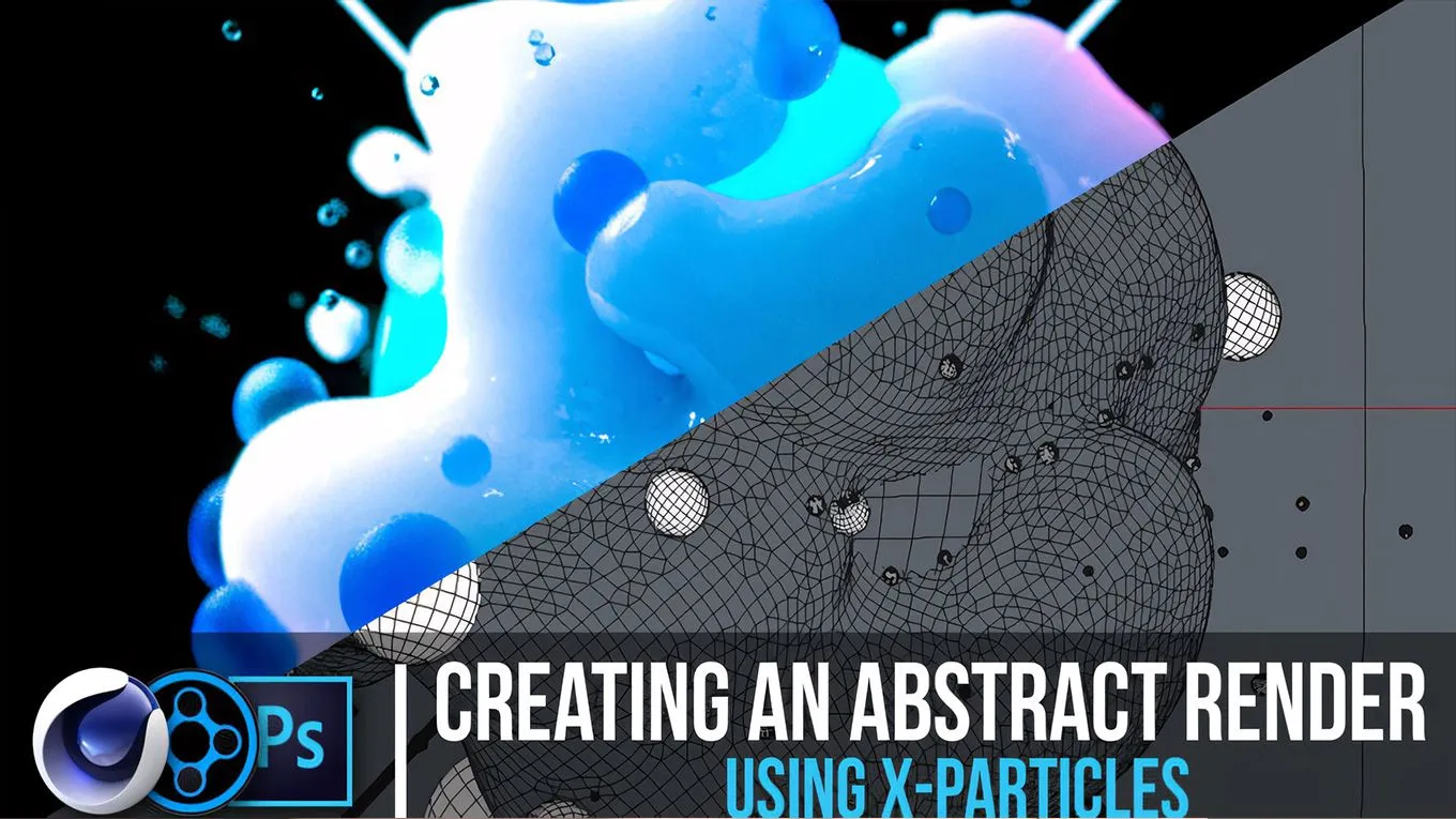 C4D中X-Particles抽象艺术渲染技术视频教程