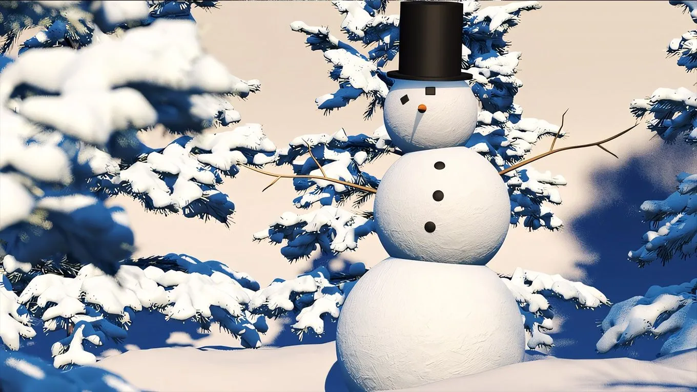 Cinema 4D冬季雪人实例制作训练视频教程