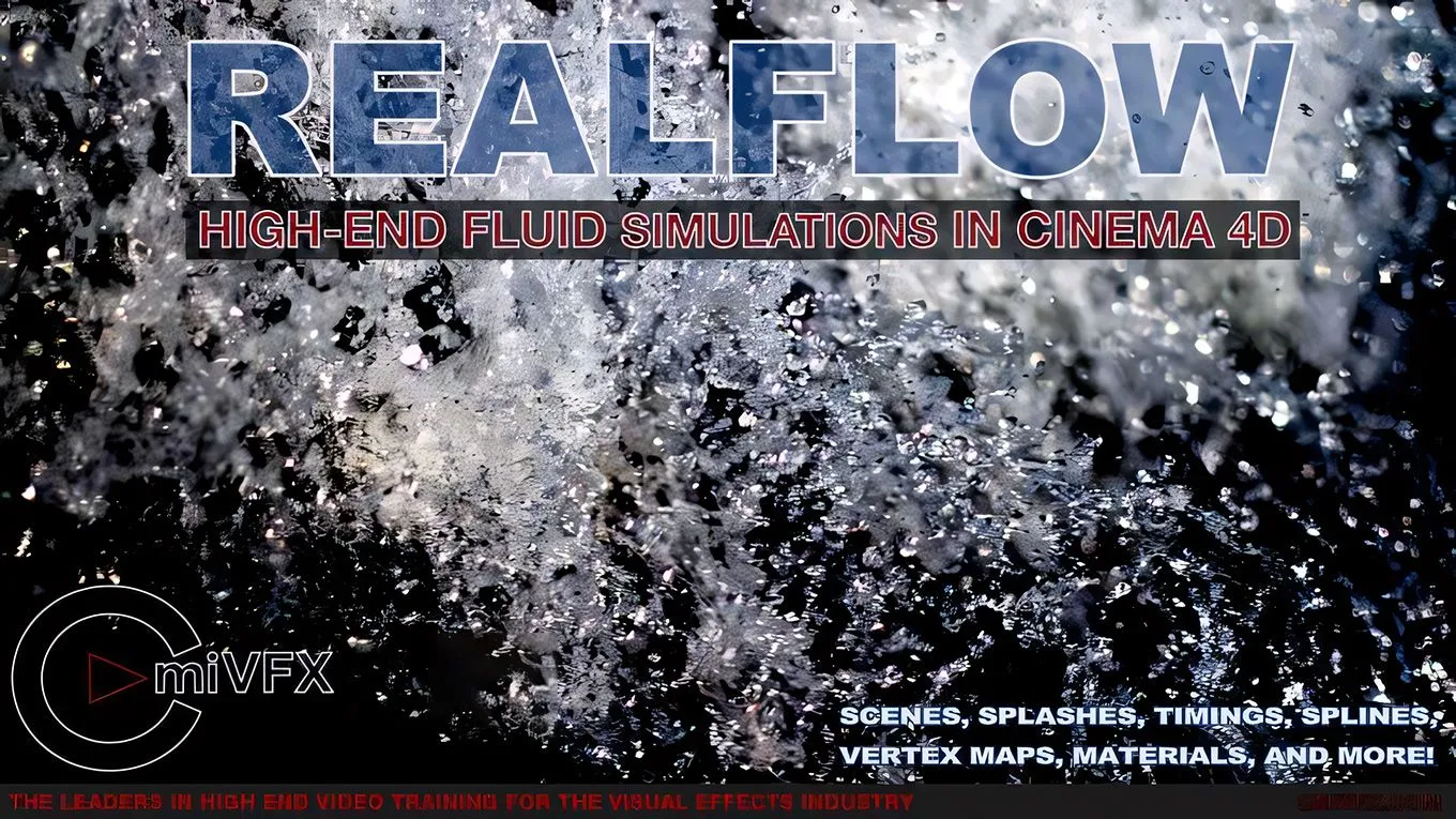 C4D中RealFlow高阶流体模拟特效视频教程