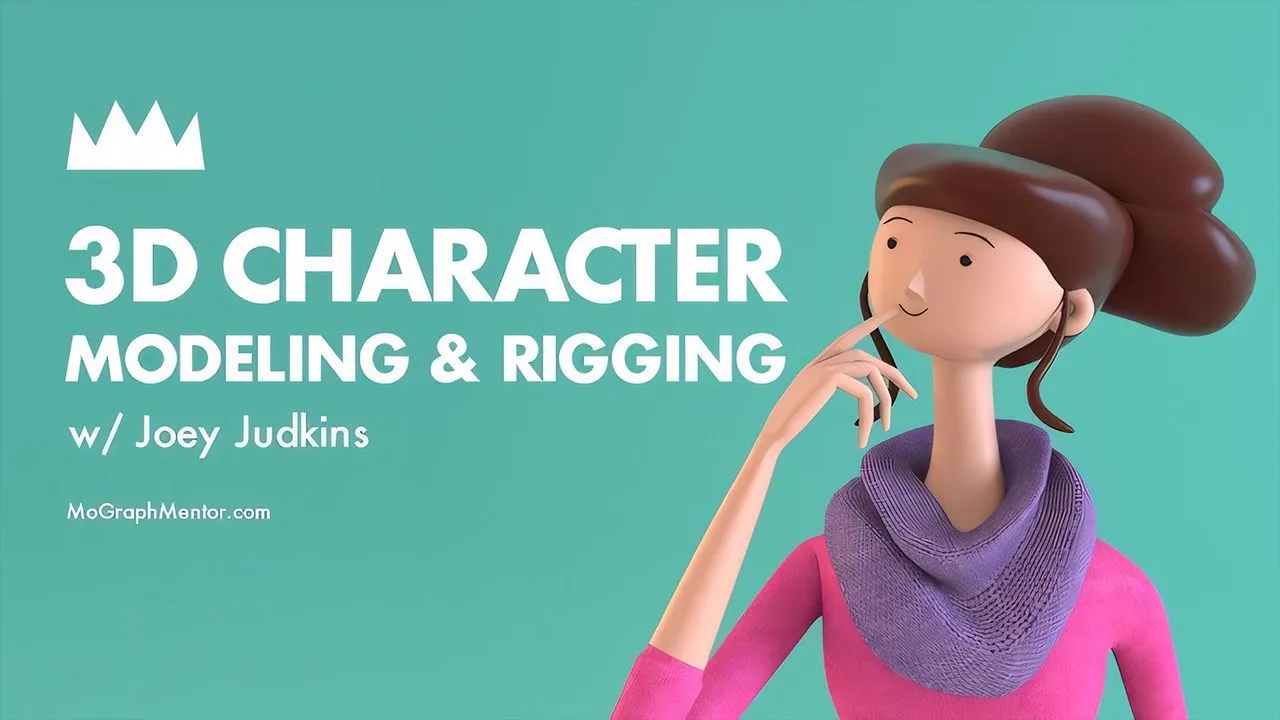 C4D中三维人物角色建模绑定动画技术训练视频教程