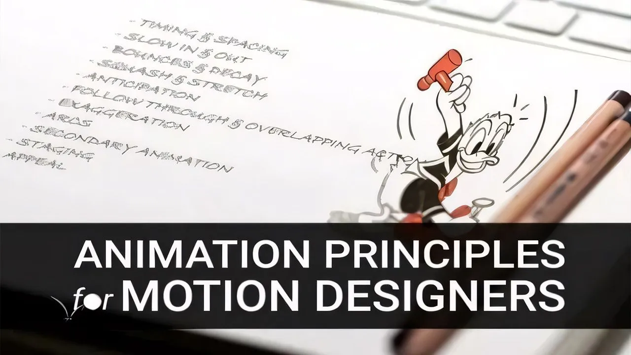 专业运动图形MG动画原理原则技术训练视频教程 Animation Principles for Motion Designers