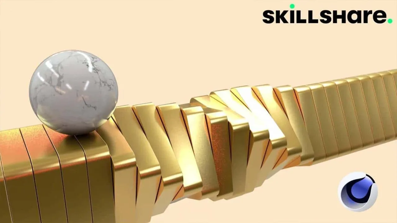 Cinema 4D简单循环3D动画实例制作视频教程 Cinema 4D – Easy Looping 3D Animation for your Portfolio