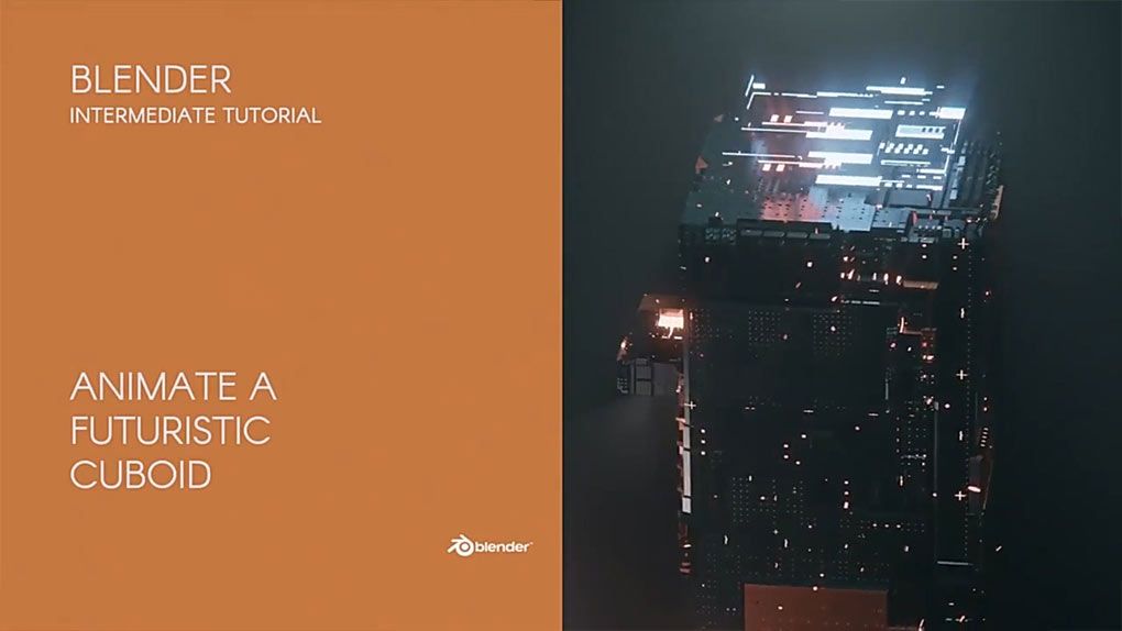 Blender未来派立方建筑体完整制作视频教程