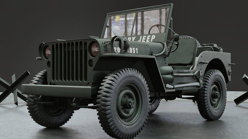 Blender二战越野吉普车完整实例制作视频教程
