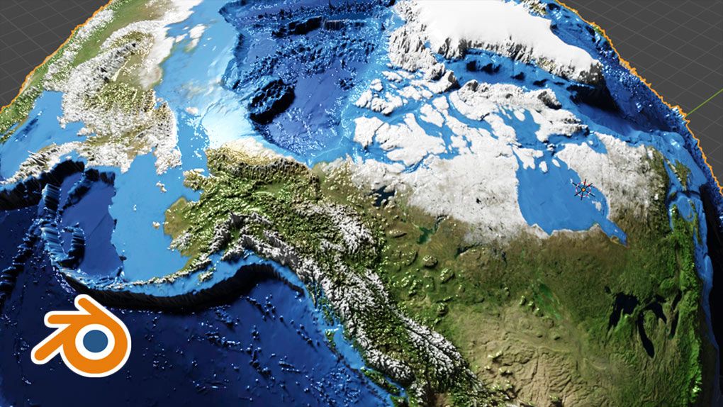 Blender地球地形地貌实例制作训练视频教程 中文字幕