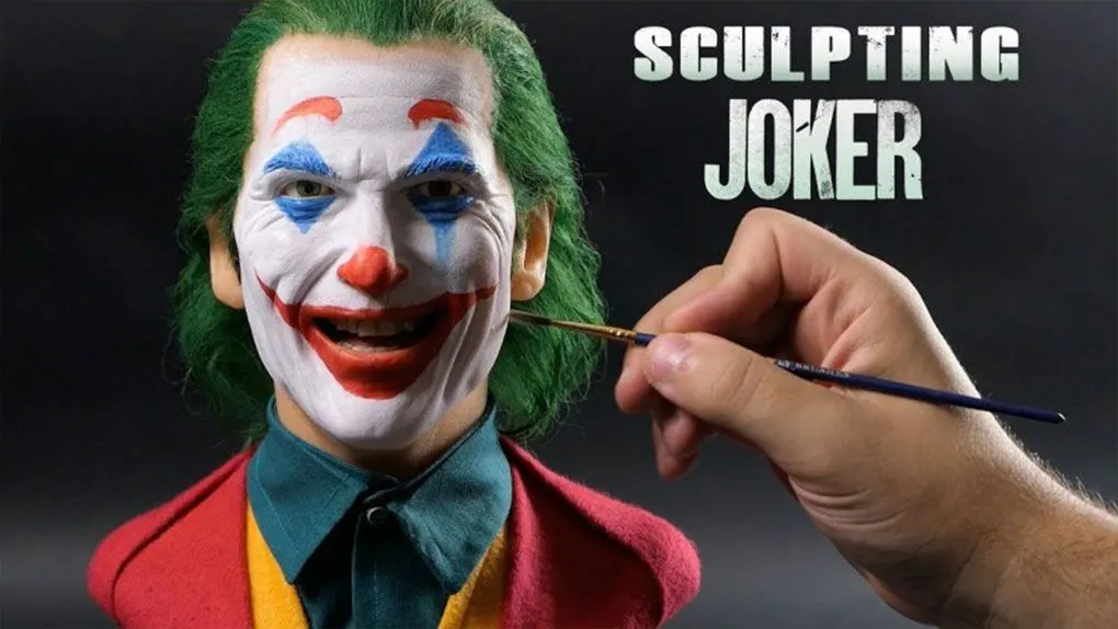 Blender小丑角色半身像雕刻技术训练视频教程 Sculpting Joker Digitally- Blender 3D Timelapse